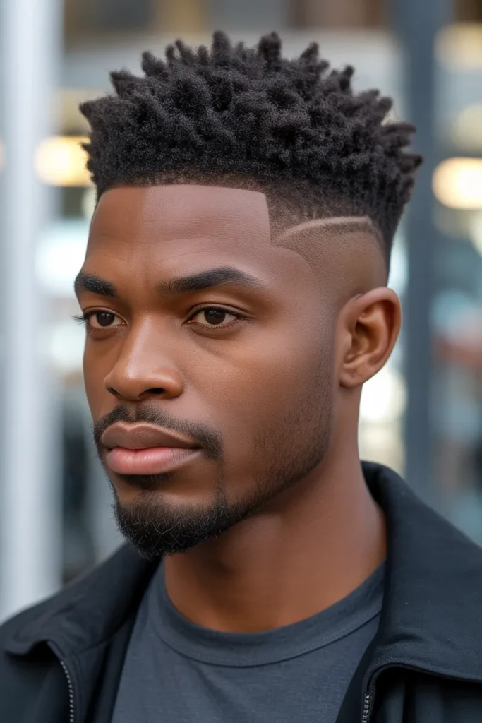 Tapered Afro with Rounded Shape