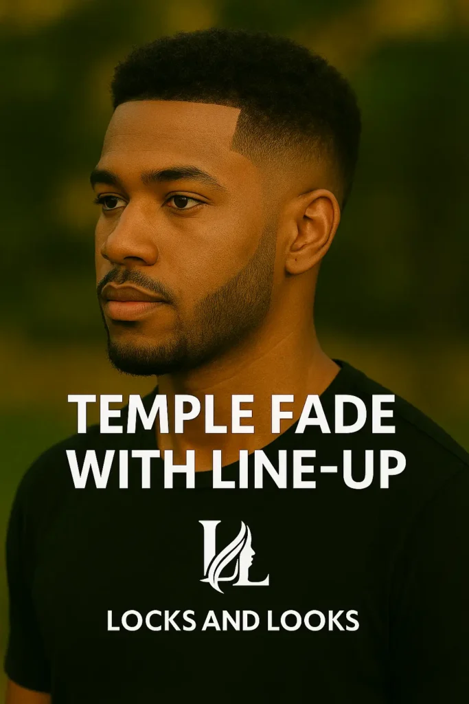 Temple Fade with Line-Up
