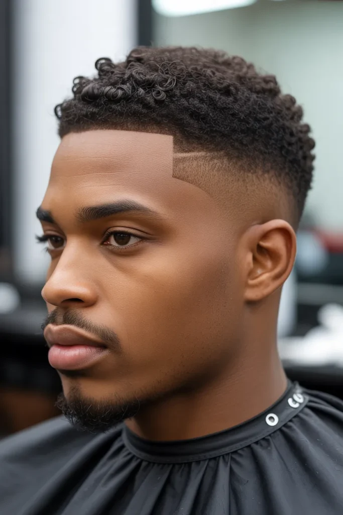 Temple Fade with Mini Curls