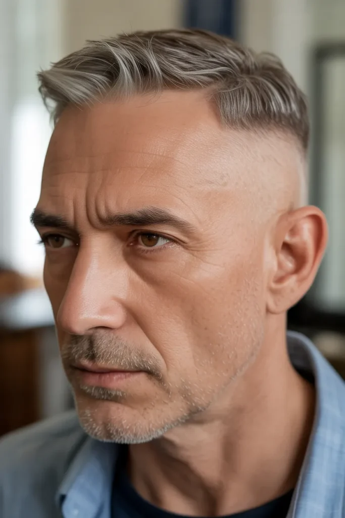 Temple Fade with Short Top