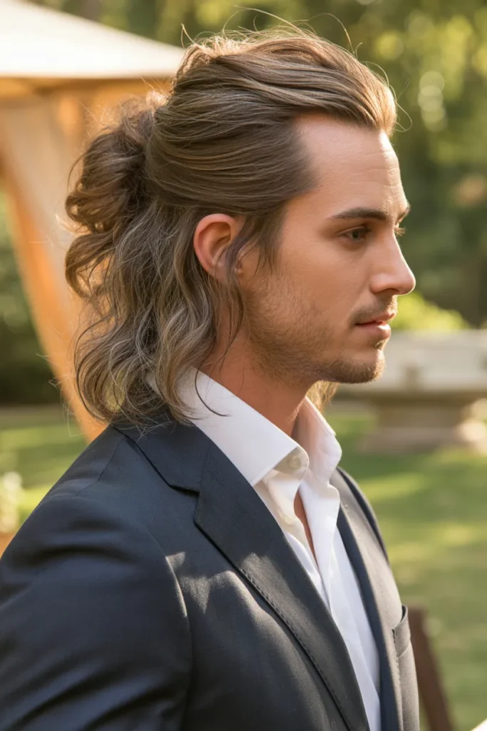 Textured Half Ponytail