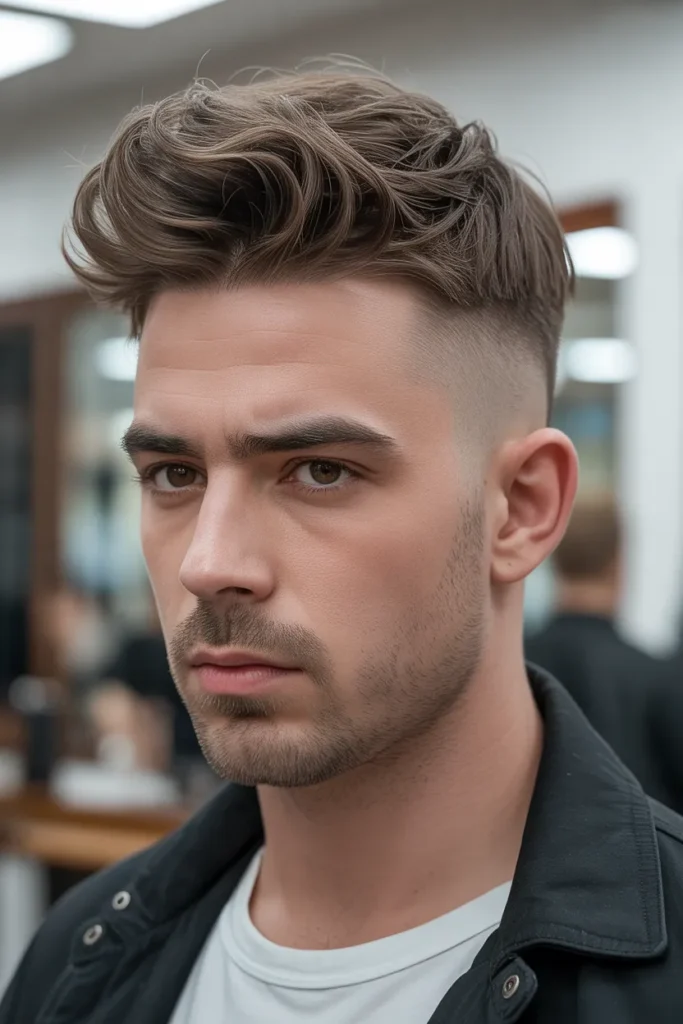 Textured Quiff Taper Fade