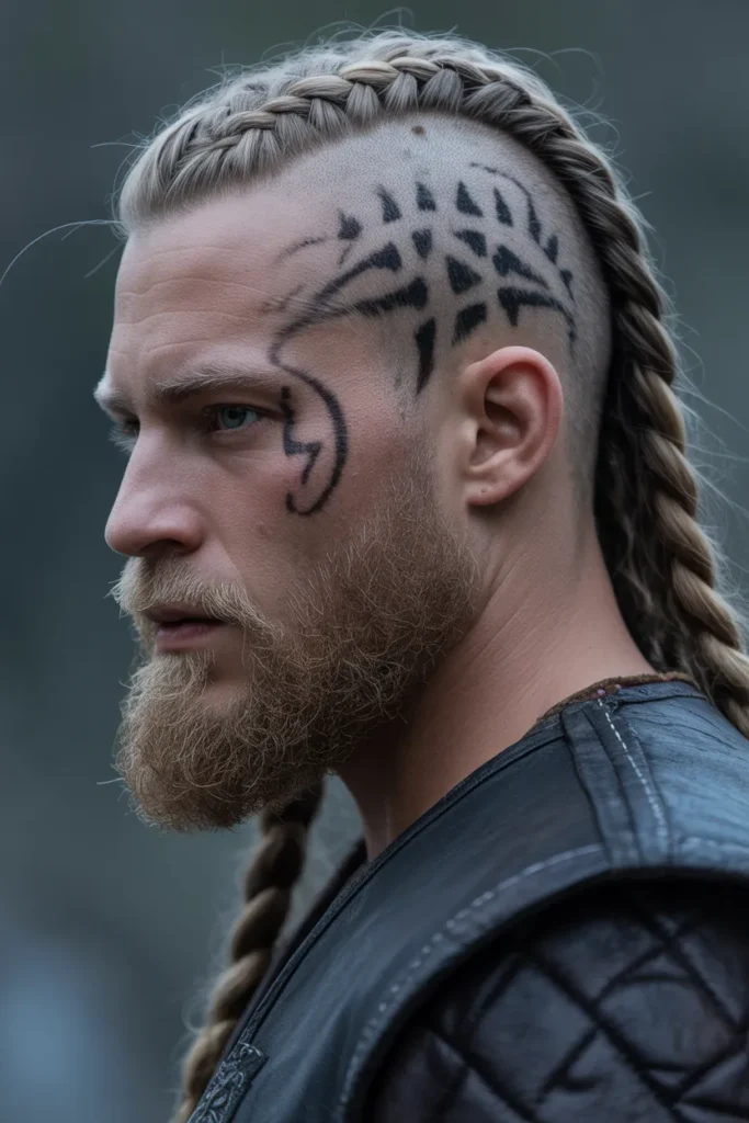 Top Braid with Shaved Designs