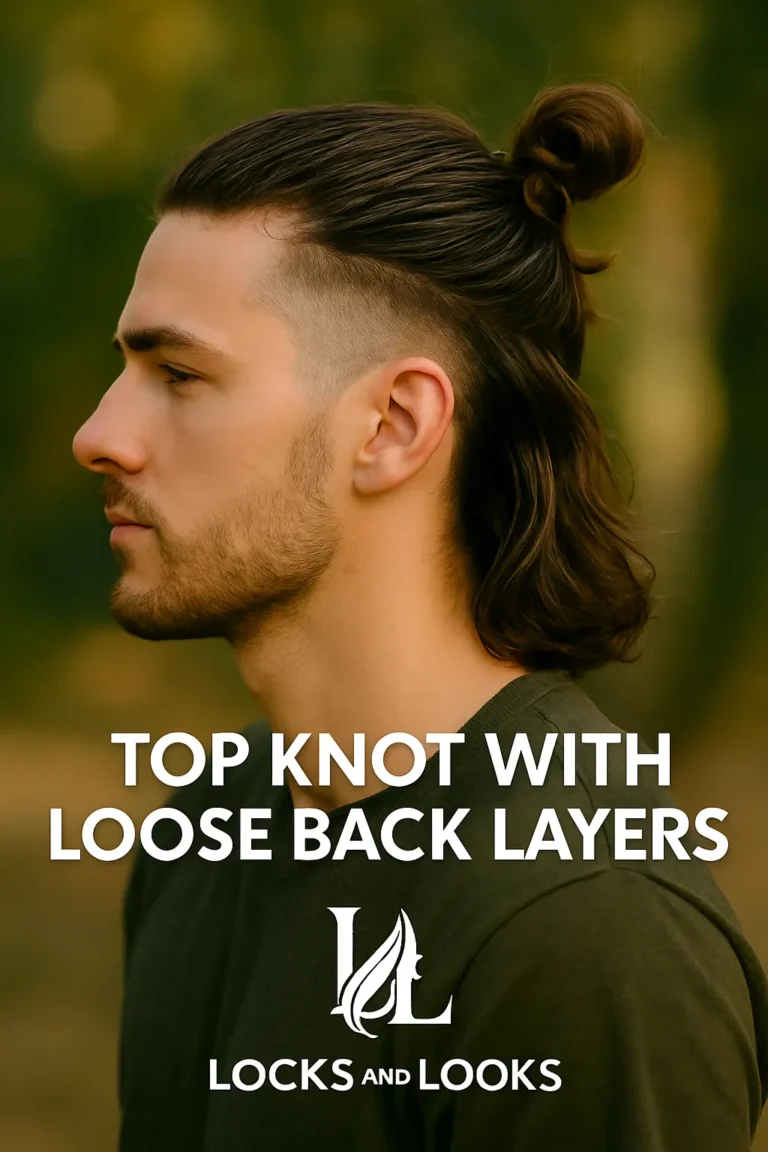 Top Knot with Loose Back Layers