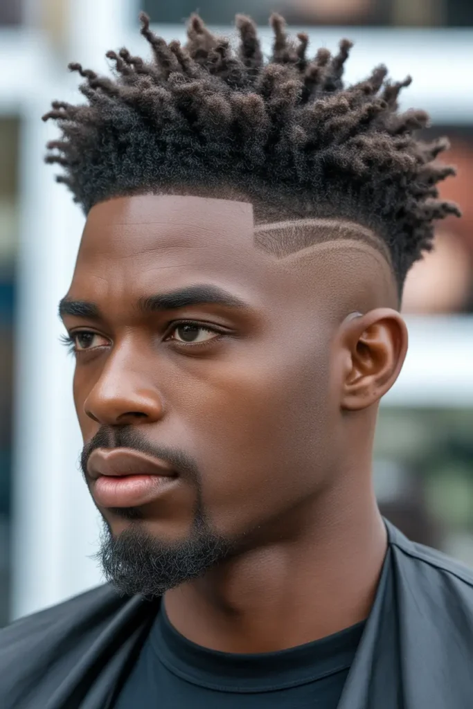 Twisted Afro with Mid Fade