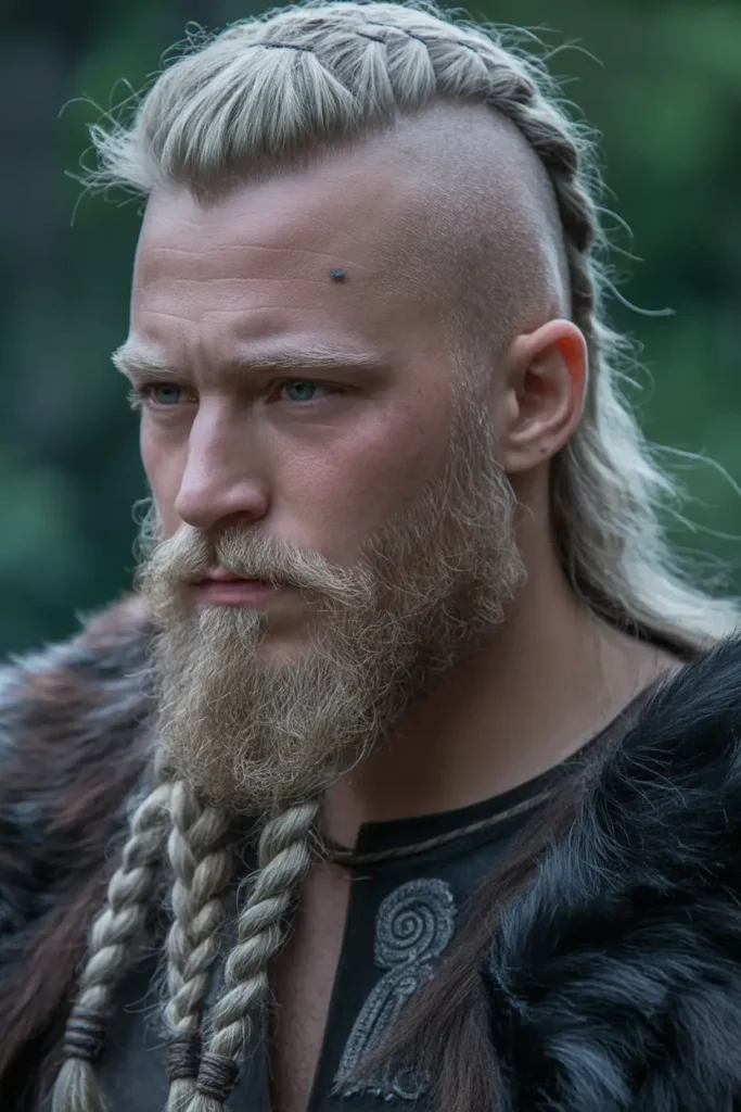 Viking Hawk with Beard Braids