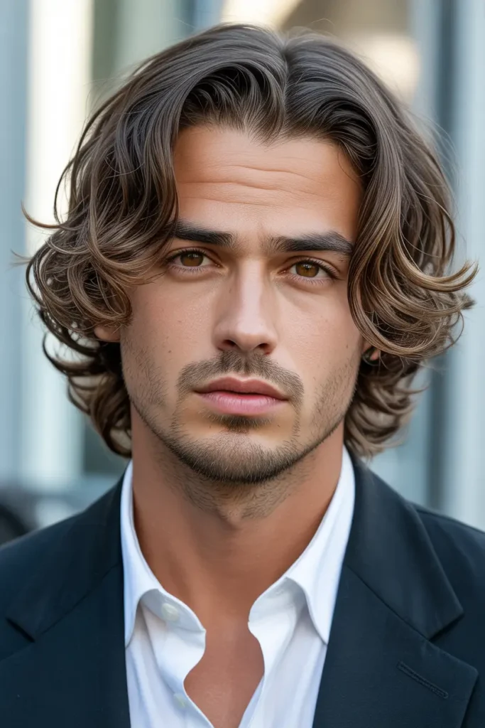 Wavy Middle Part with Layers