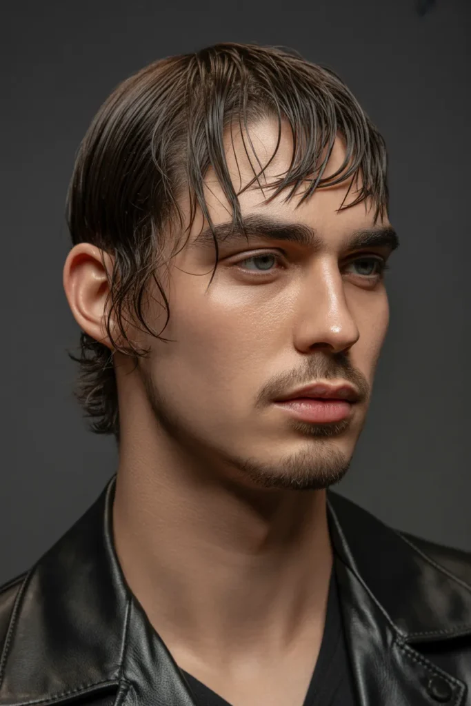 Wet Look Bangs