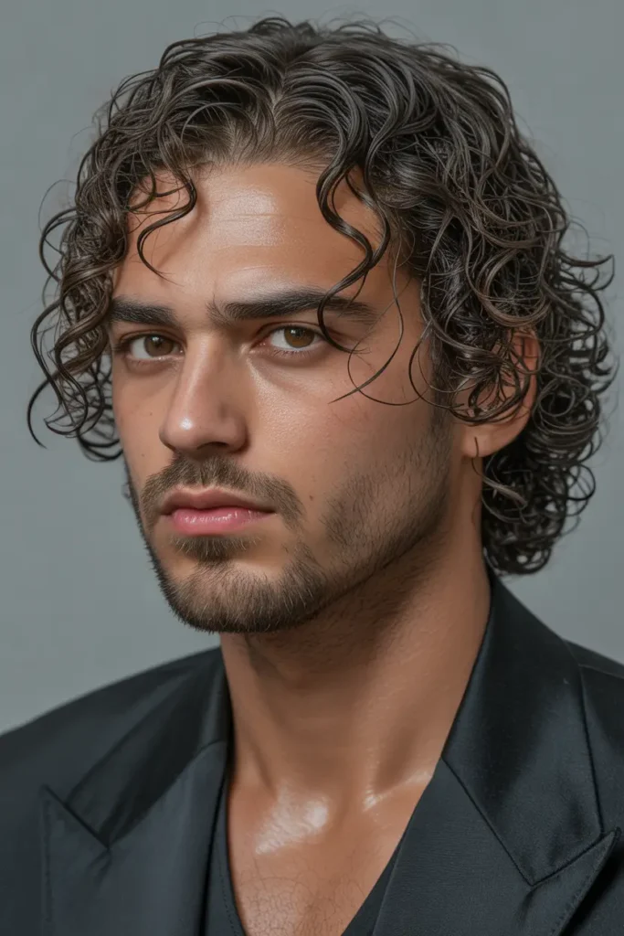 Wet Look Curly Style