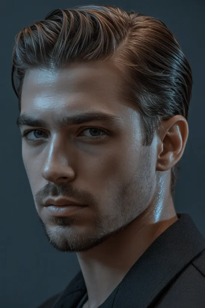 Wet Look Slick Back