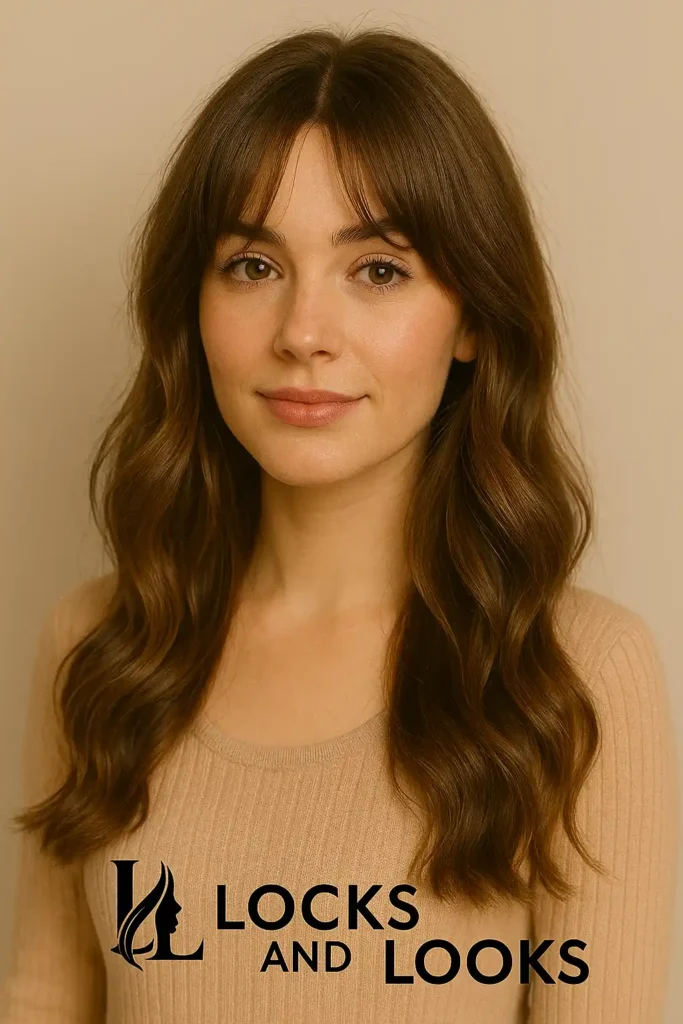 Curtain Bangs with Loose Curls