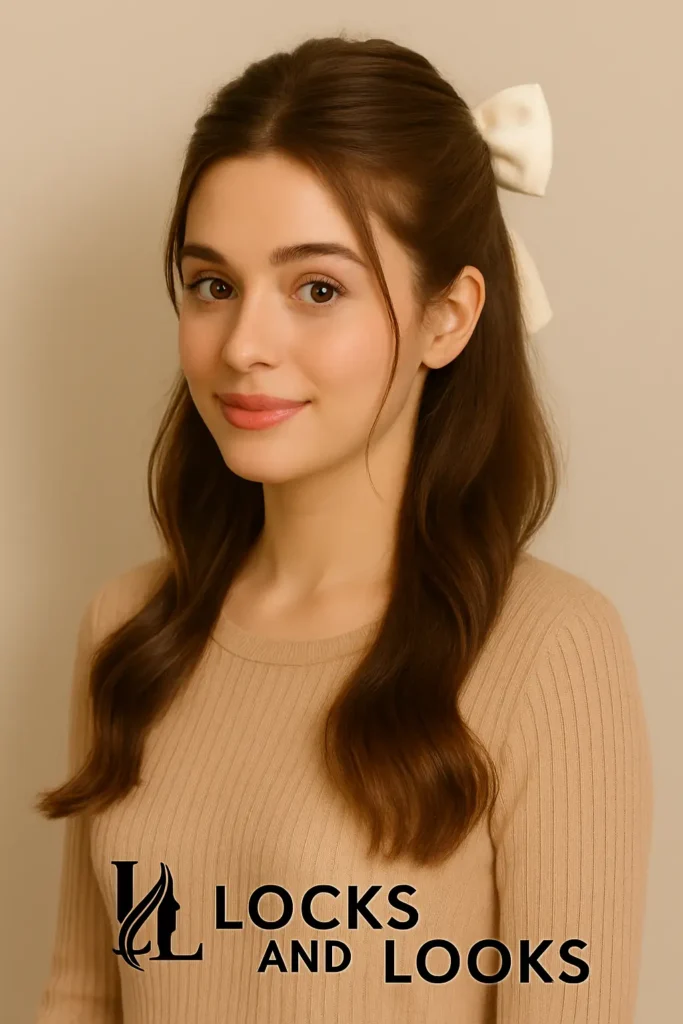 Half-Up Half-Down with Bow