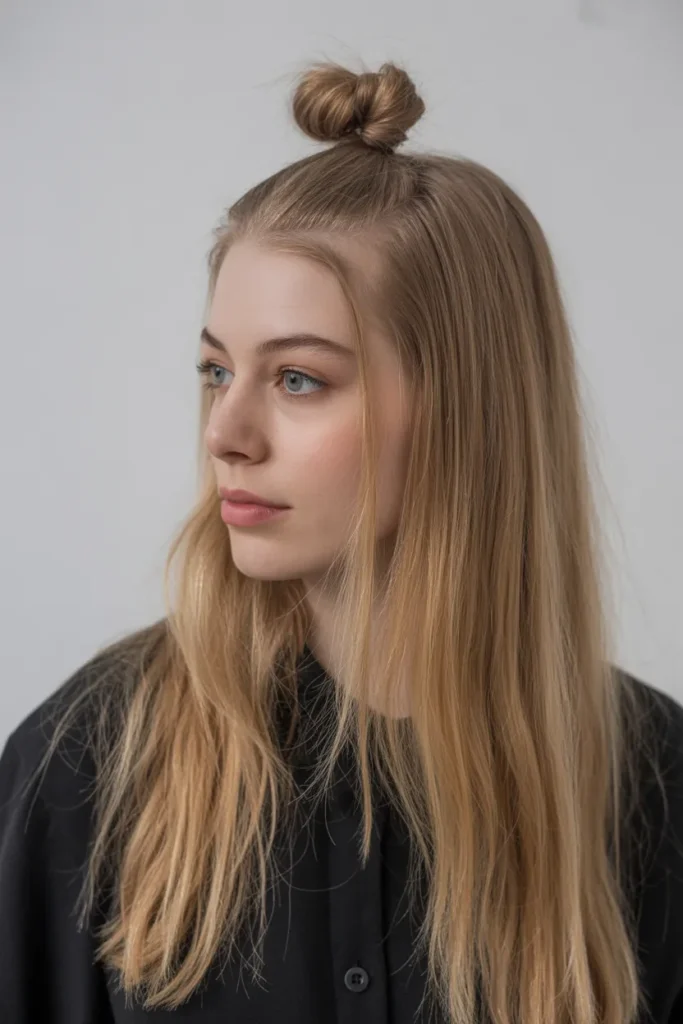 Half-Up Sleek Top Knot