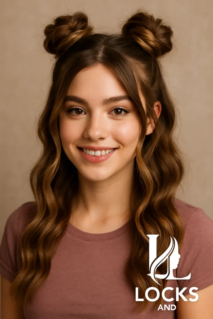 Half-Up Space Buns
