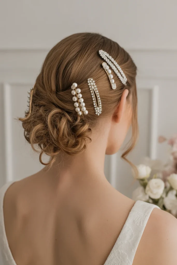 Half Up with Hair Accessories