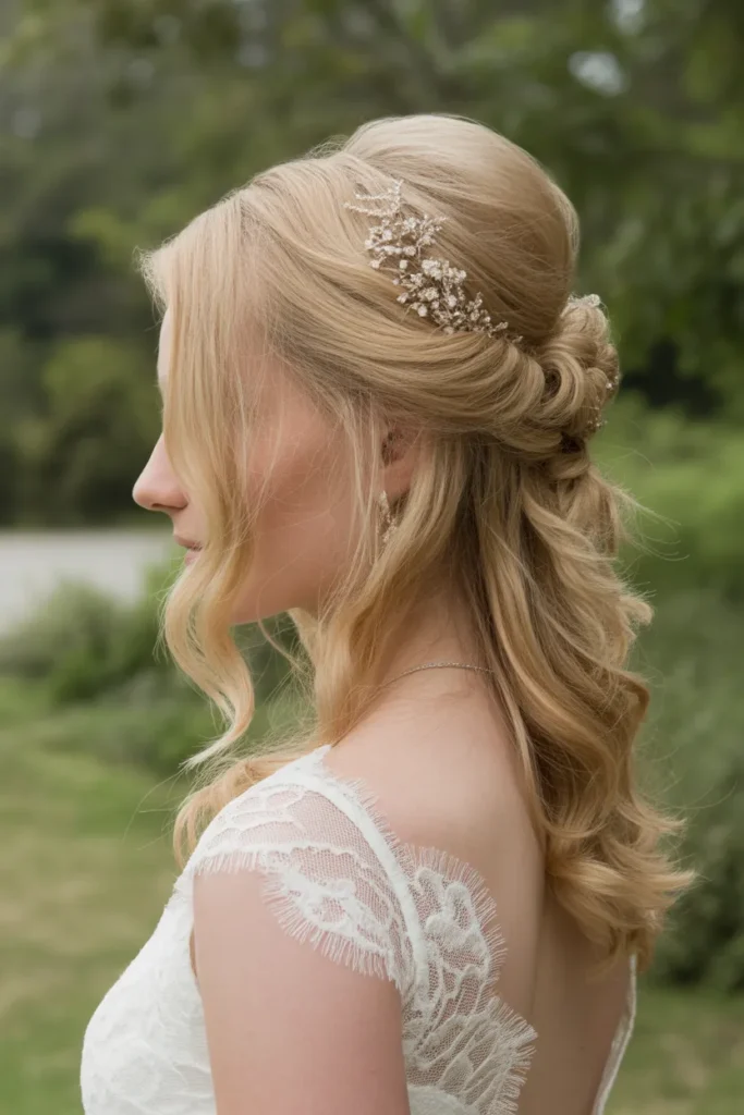 Half Up with Loose Waves