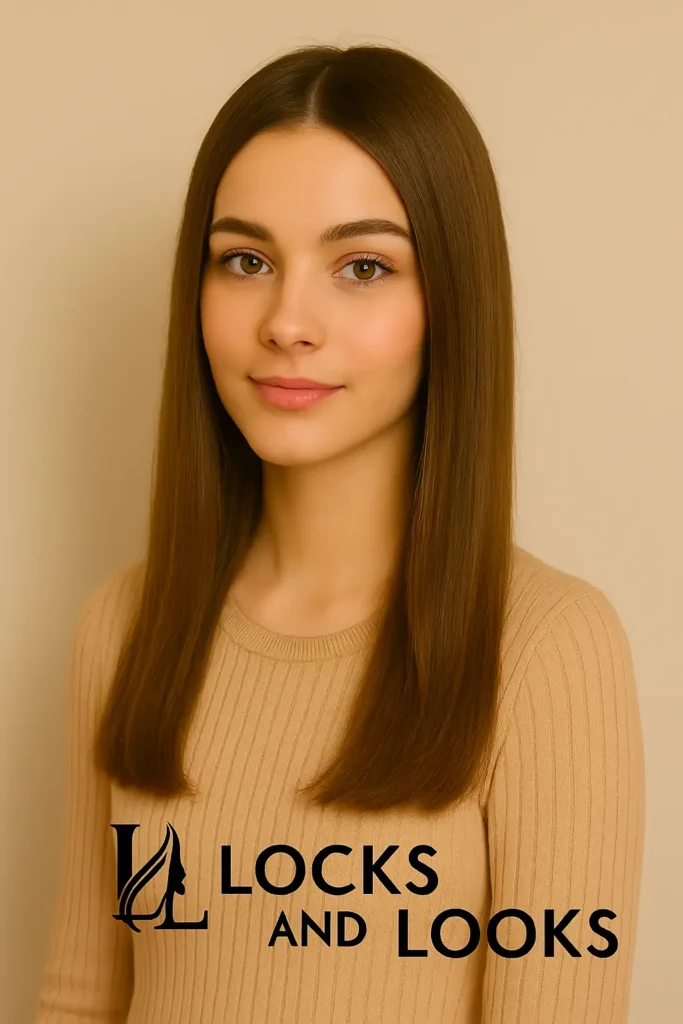 Long Straight Hair with Middle Part