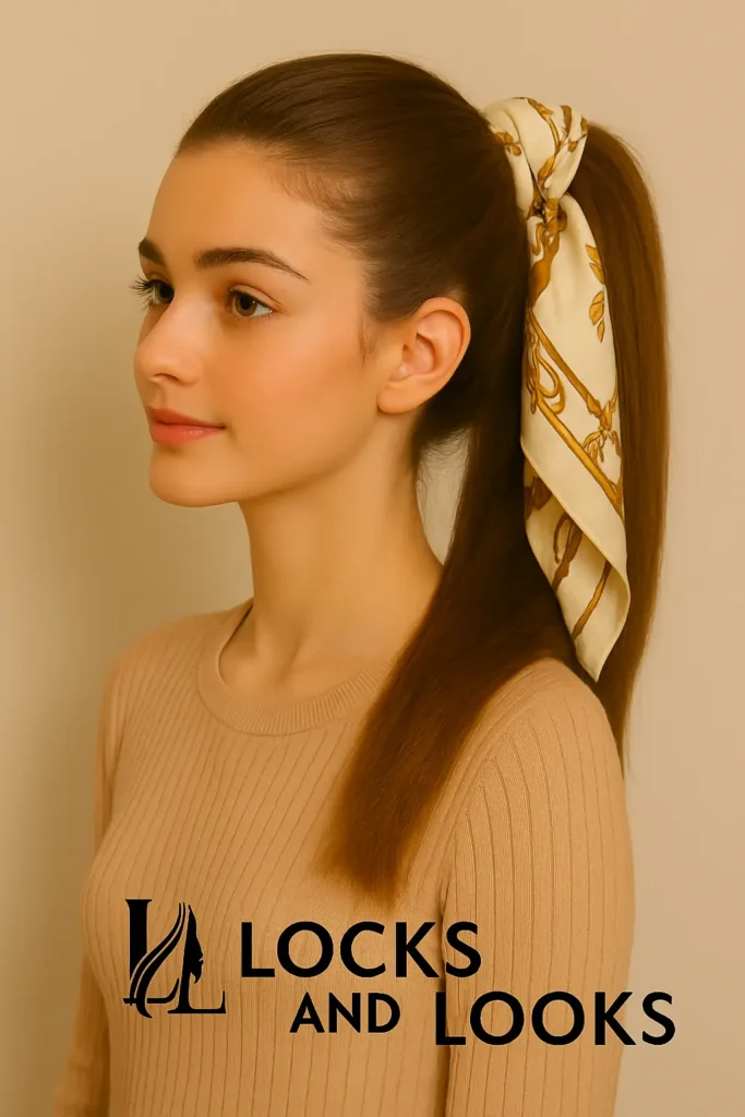 Ponytail with Scarf