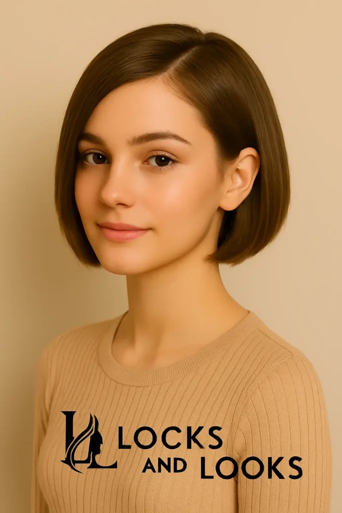 Sleek Bob with Side Part