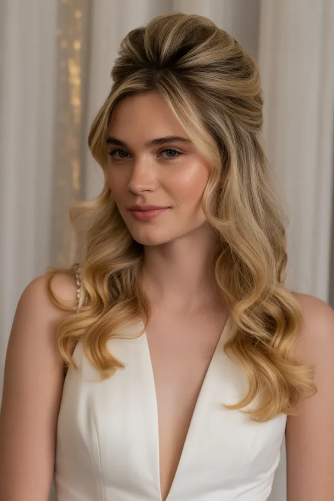Voluminous Half Up with Bouffant