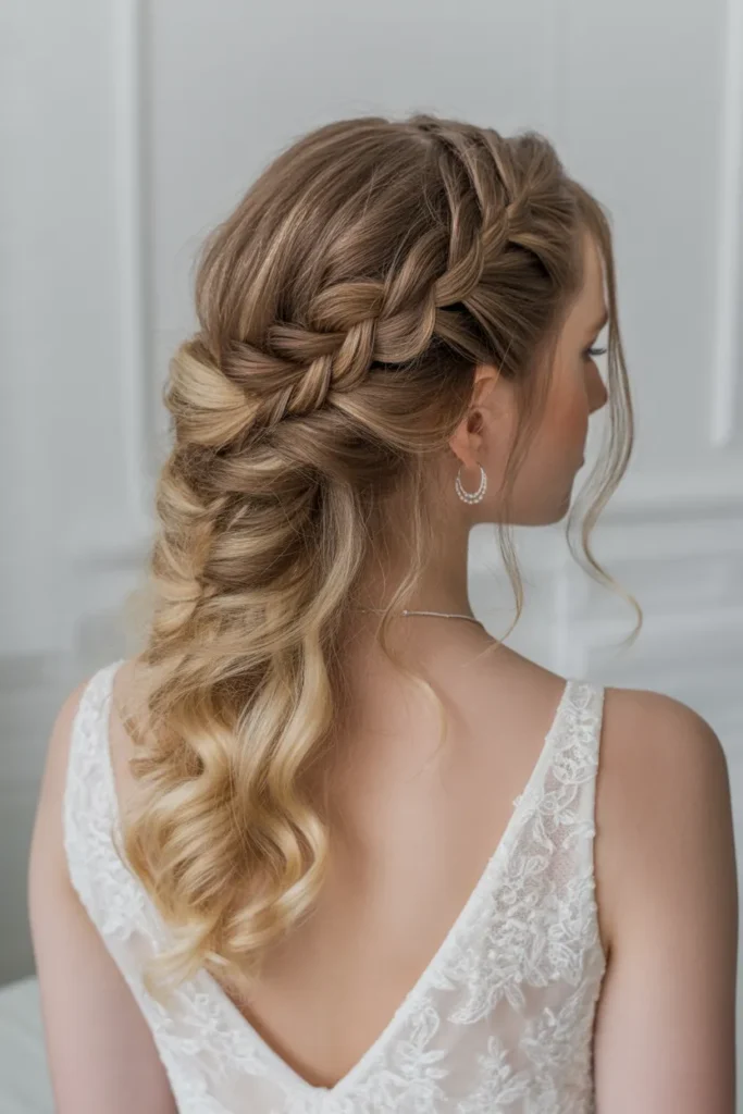 Waterfall Braid Half Up