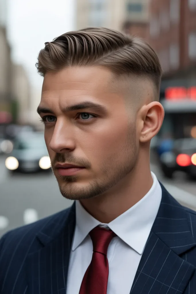 Low Fade with Comb Over