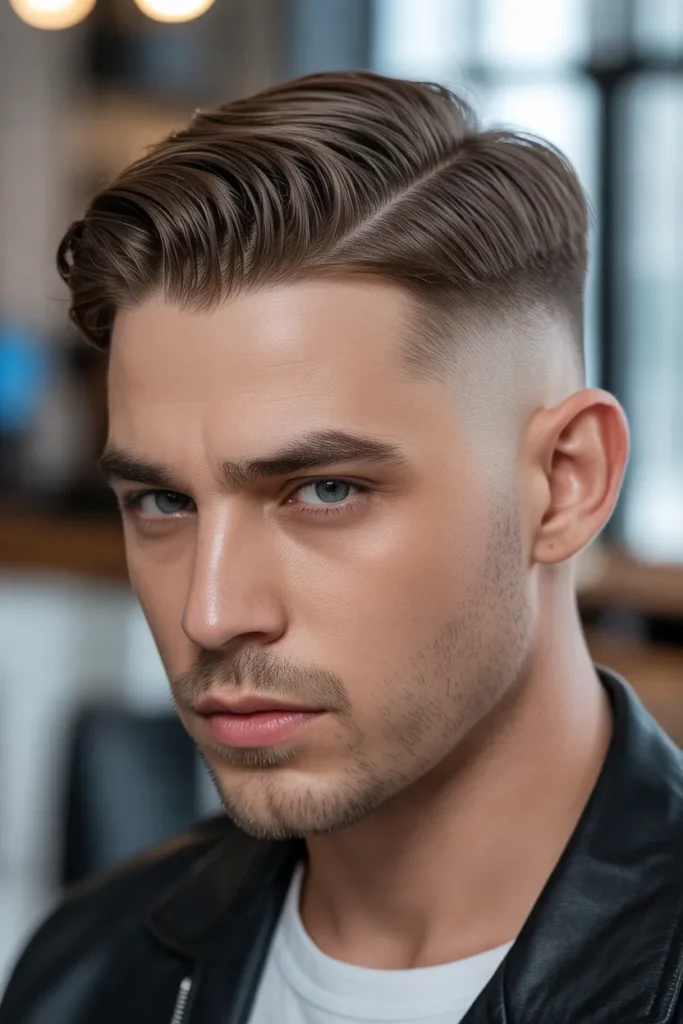 Low Fade with Side Part