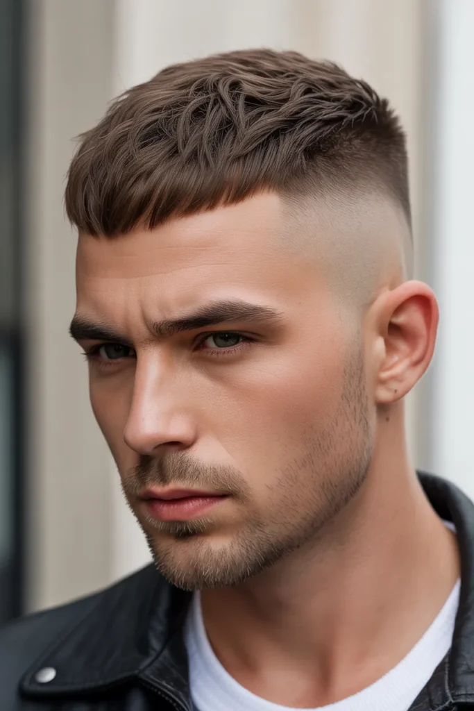 Low Fade with Textured Crop