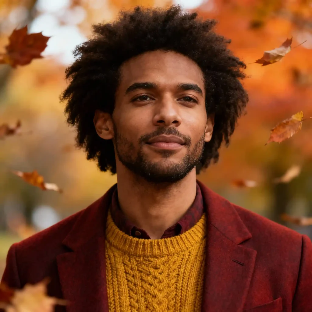 Medium-Length Afro Style