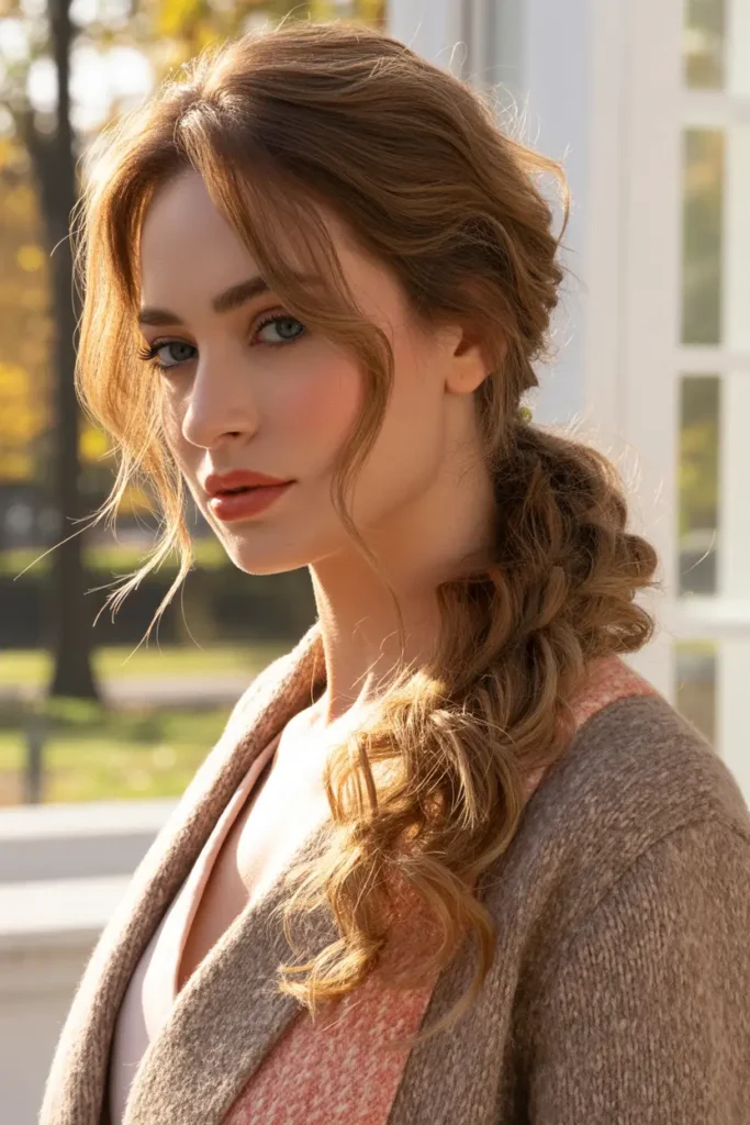 Side-Swept Messy Ponytail