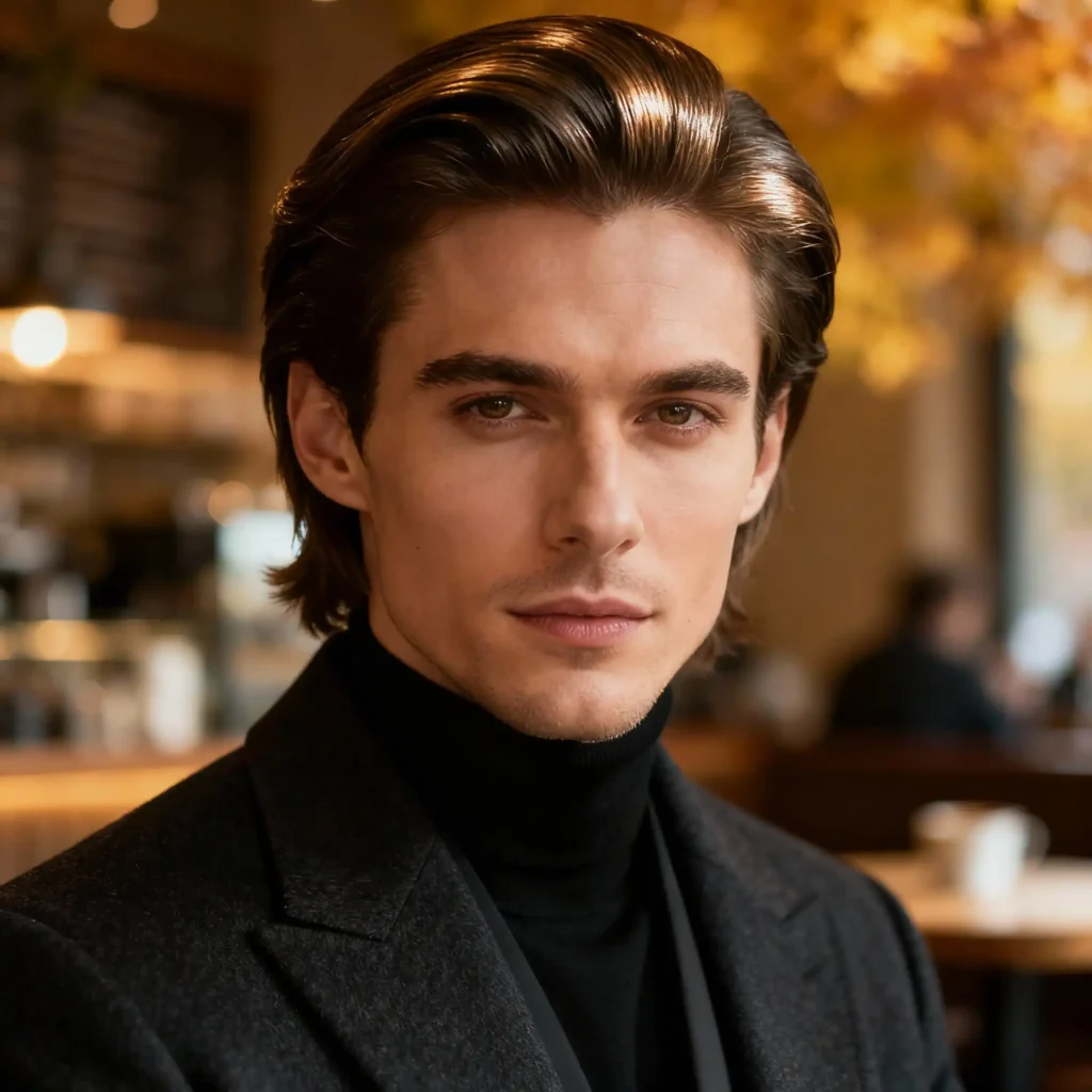 Slick-Back Medium Hair