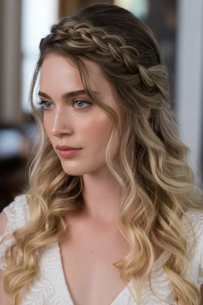 Boho Braided Half-Up Crown