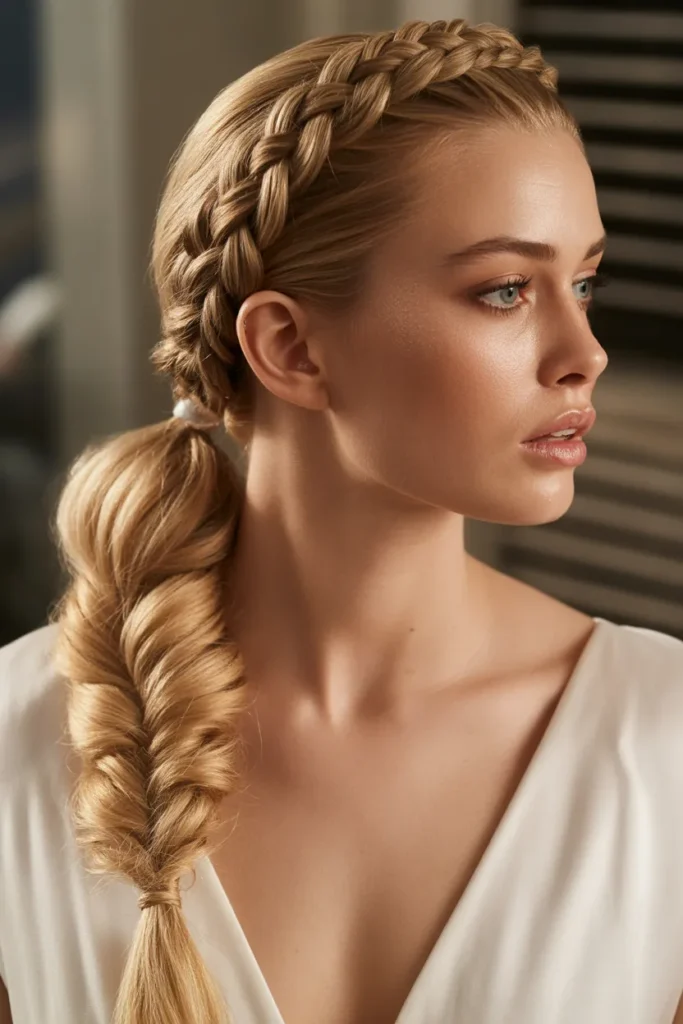 Braided Crown Ponytail