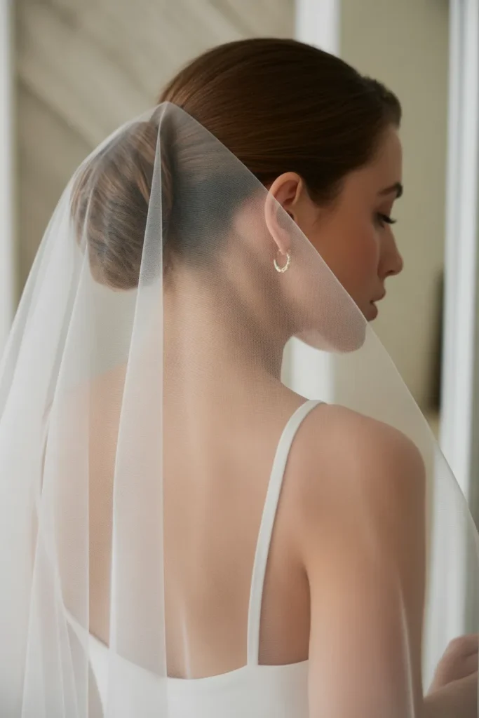 Classic French Twist with Veil