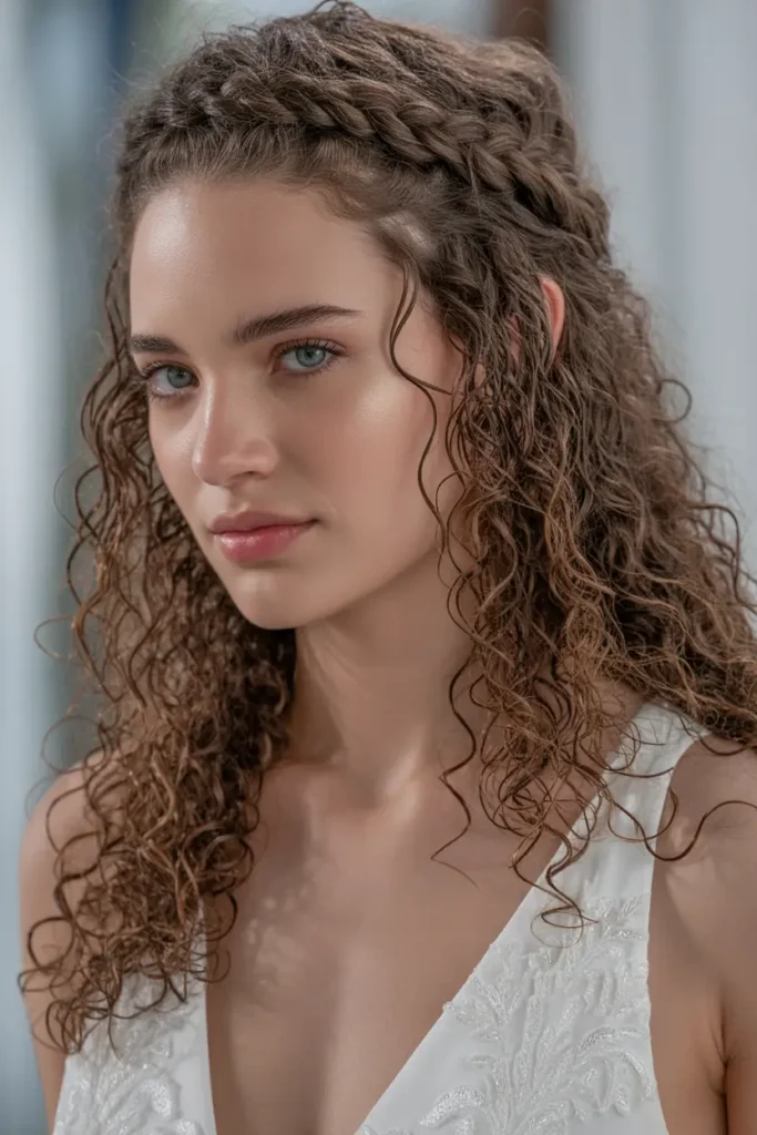 Curly Crown Braid