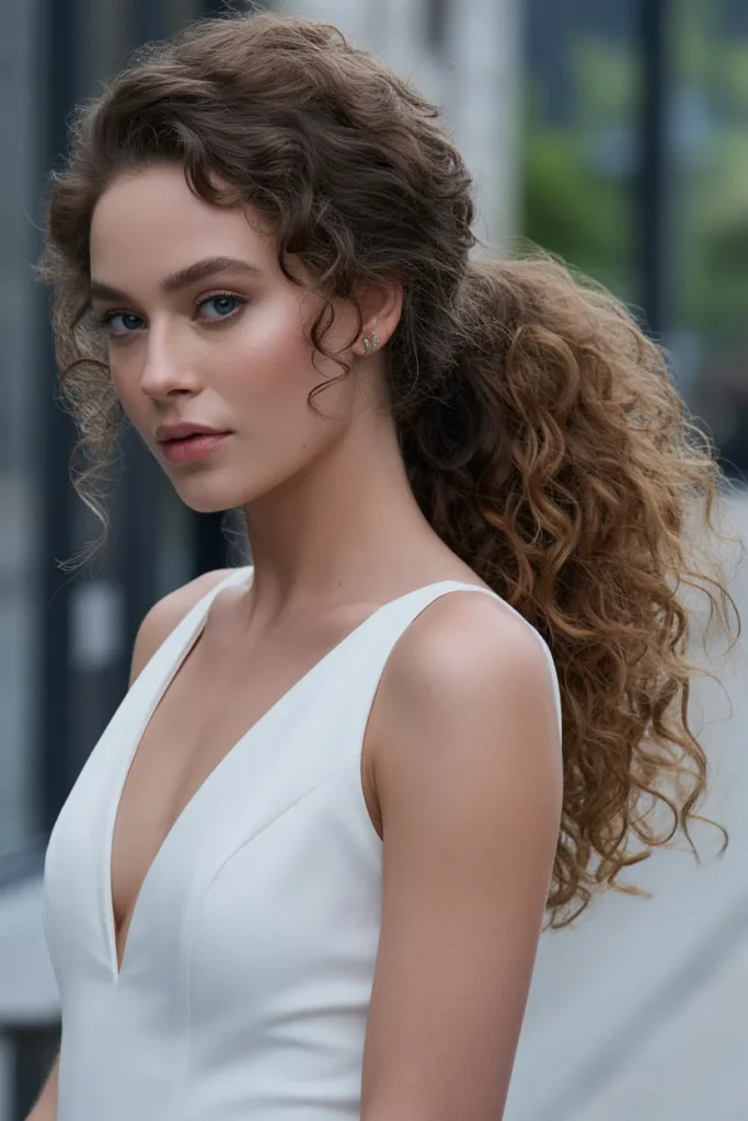 Curly Side Ponytail