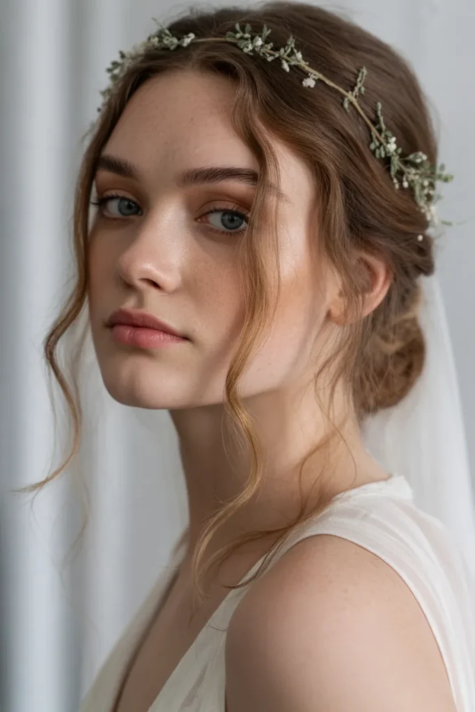 Ethereal Loose Waves with Hair Vine