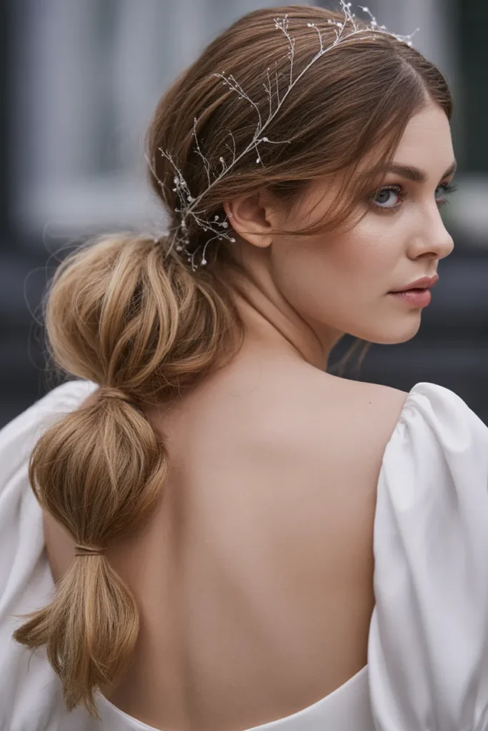 Ethereal Ponytail with Hair Vine