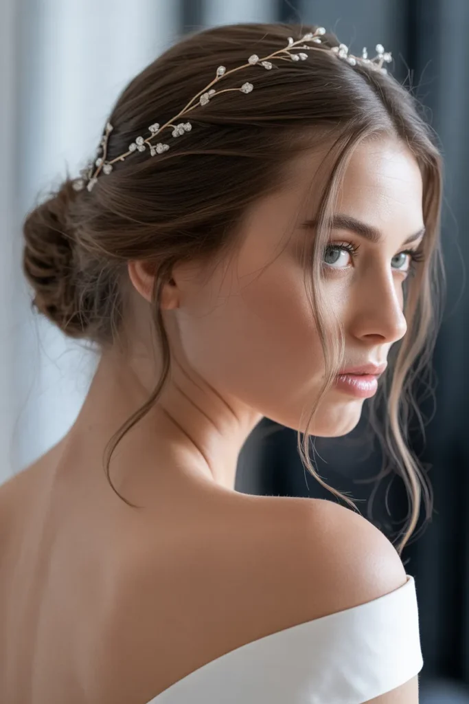 Ethereal Updo with Hair Vine