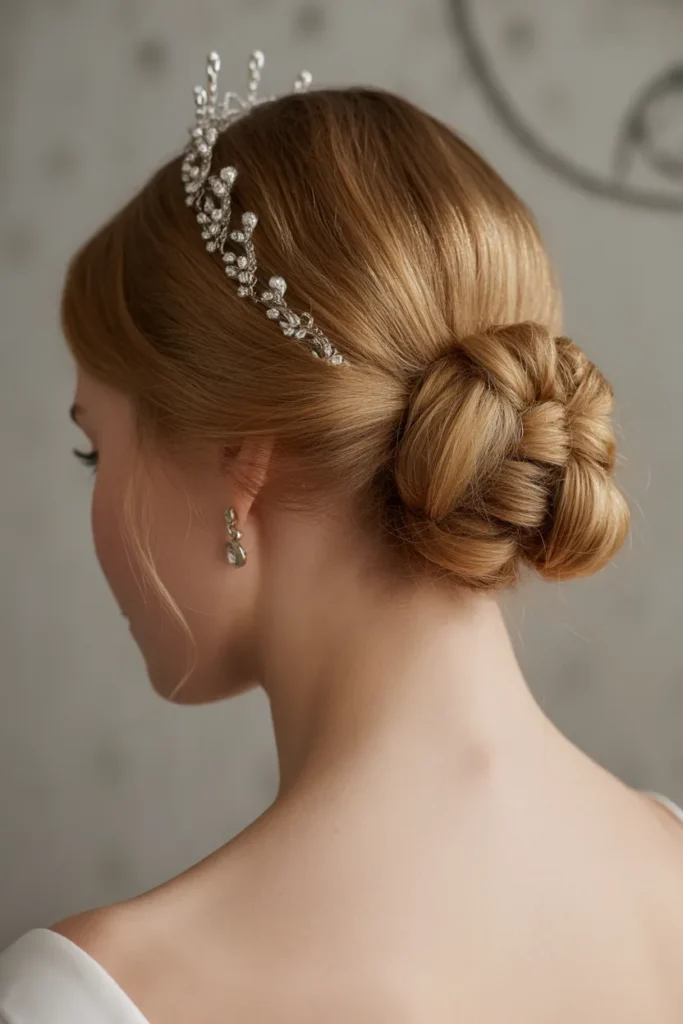 French Twist with Tiara