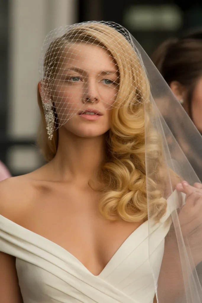 Hollywood Waves with Veil