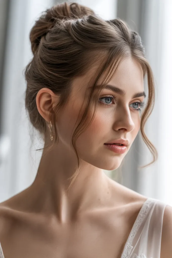 Loose Chignon with Tendrils