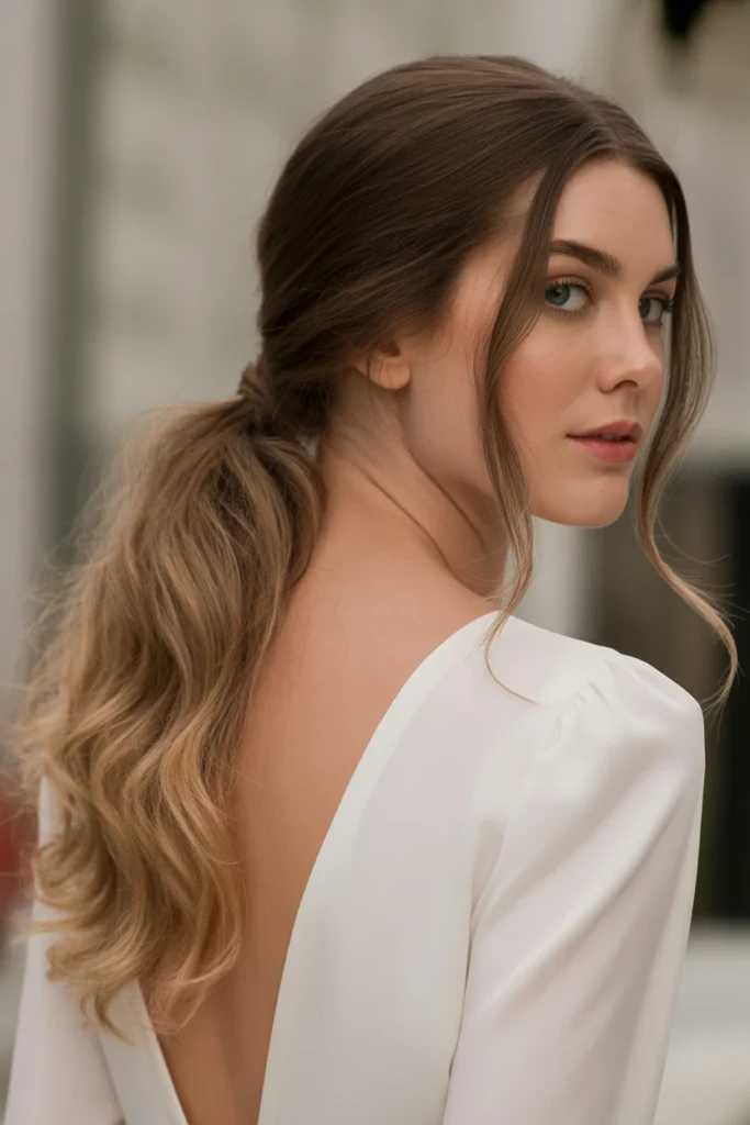 Loose Low Ponytail with Texture