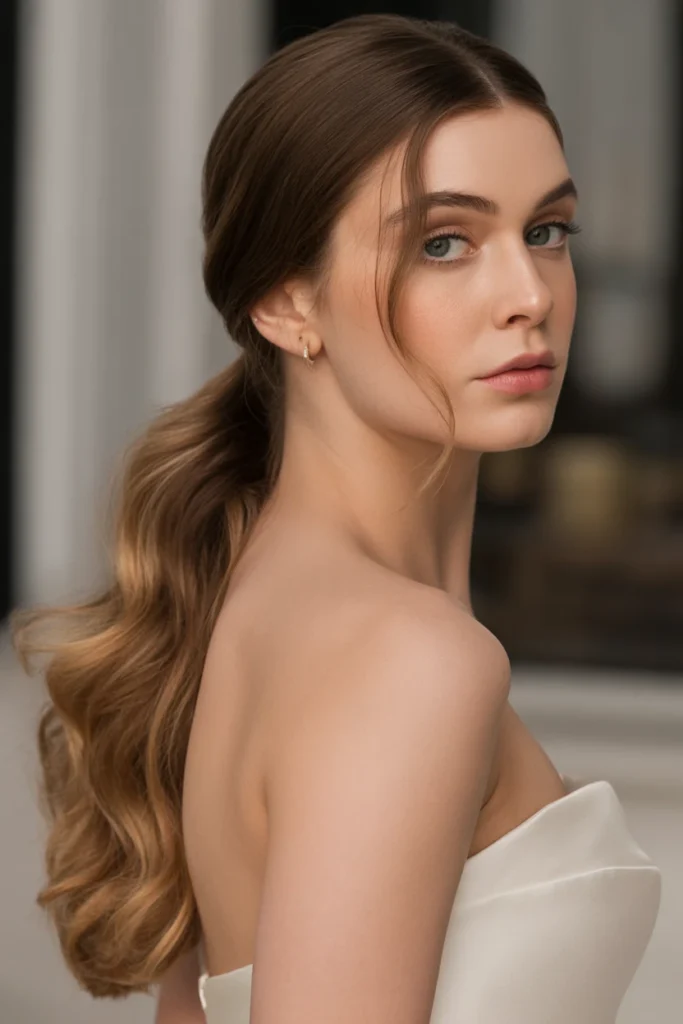 Low Ponytail with Waves