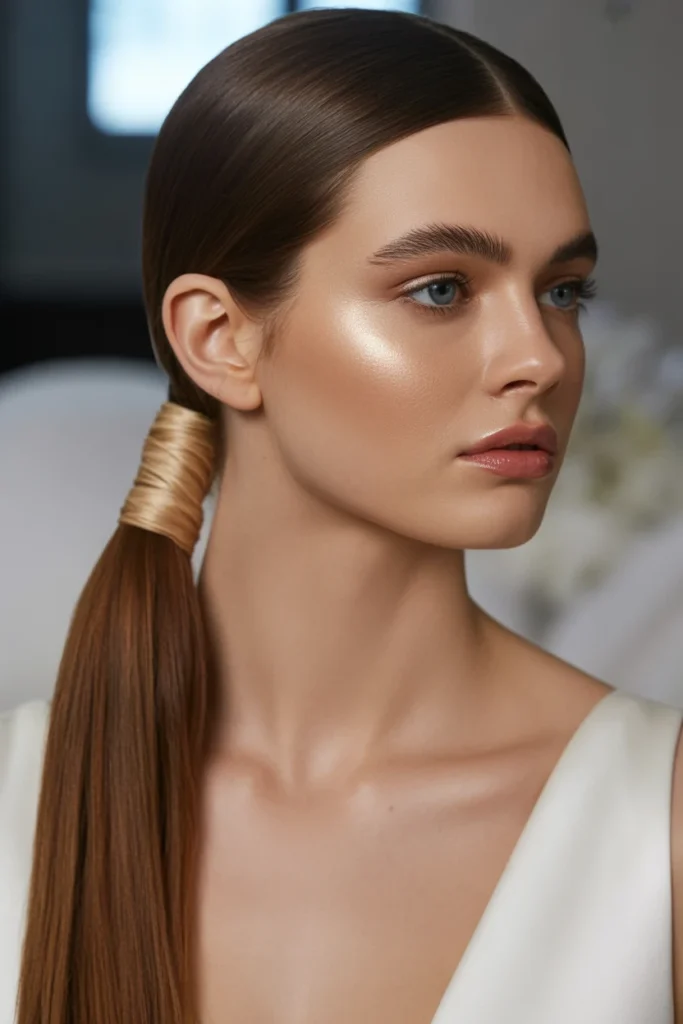 Low Ponytail with Wrapped Base