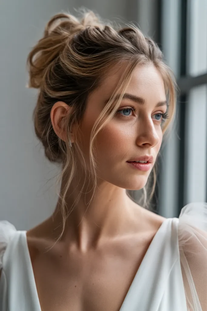Messy Bridal Bun