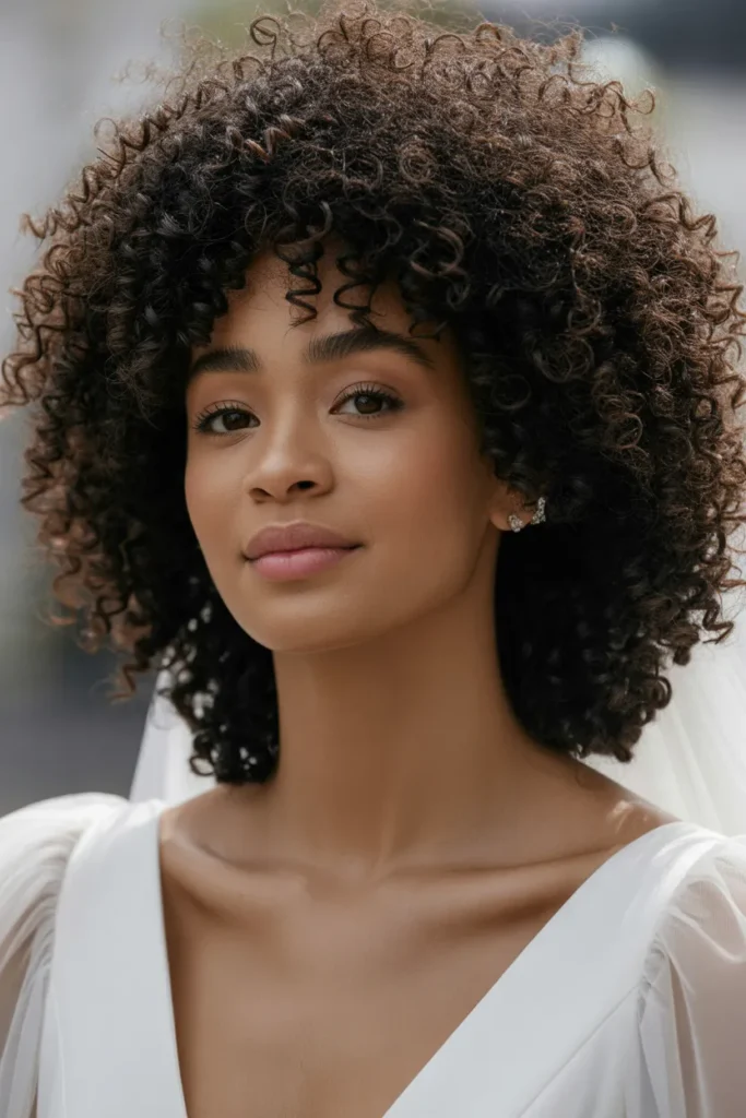 Natural Afro Bridal Style