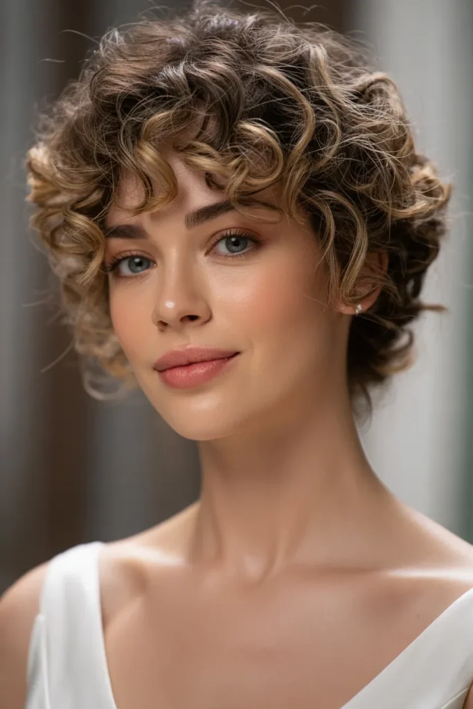 Short Curly Hair with Volume