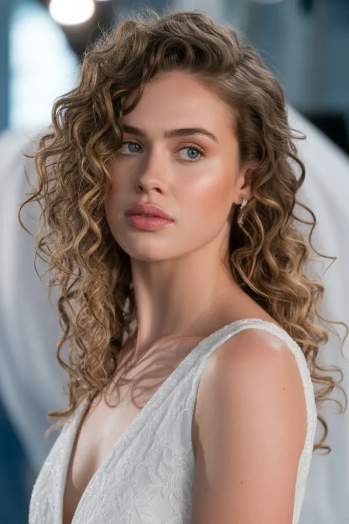 Side-Swept Curly Waves