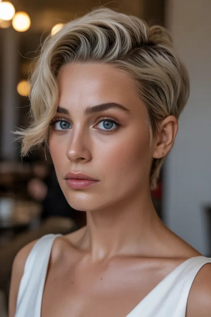 Side-Swept Pixie with Volume